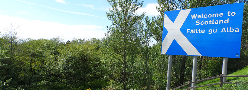 Crossing into Scotland