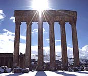 Columns in the snow